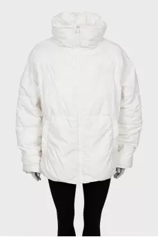 White jacket with high collar