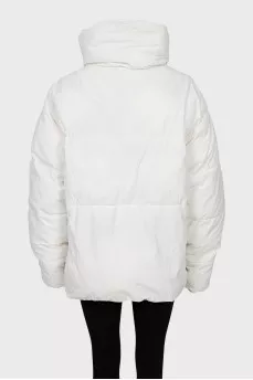 White jacket with high collar