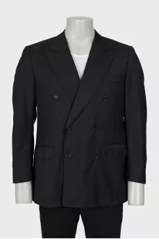 Men's double breasted wool jacket