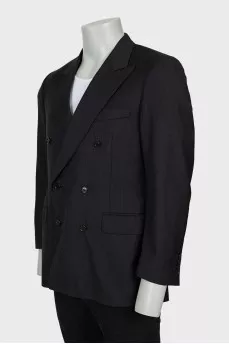 Men's double breasted wool jacket