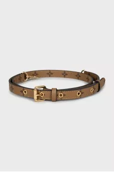 Leather bag strap with carabiners