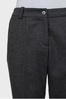 Gray trousers with a mid-rise