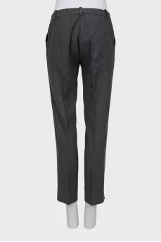 Gray trousers with a mid-rise