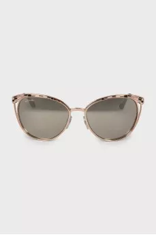 Geometric print cat eye sunglasses