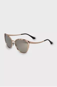 Geometric print cat eye sunglasses