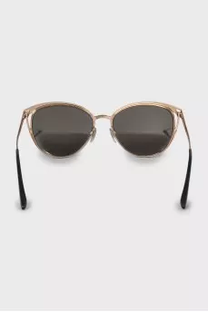 Geometric print cat eye sunglasses