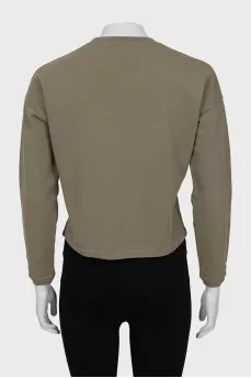 Cropped sweatshirt with embroidery