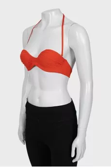 Orange swimsuit with tag