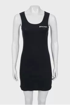 Black Mini Dress With Logo