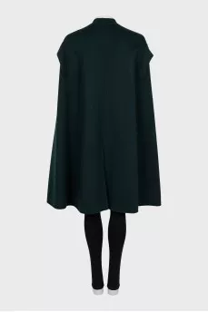 Green wool cape