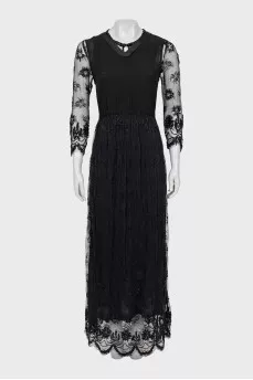 Beaded embroidery dress with tag