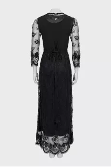 Beaded embroidery dress with tag