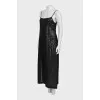 Sequined dress with thin straps