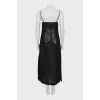Sequined dress with thin straps