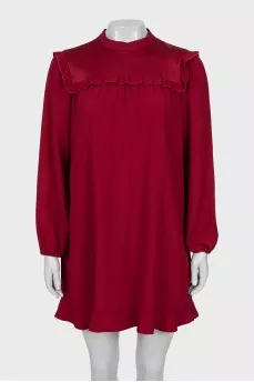 Straight cut dress with long sleeves