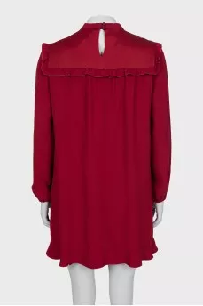Straight cut dress with long sleeves