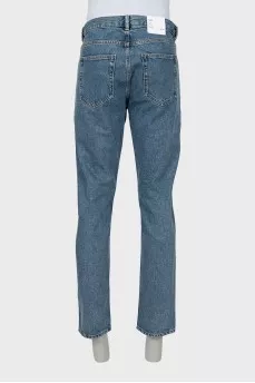 Men's Jeans With Buttons And Tag