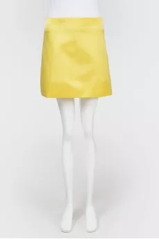 Silk mini skirt