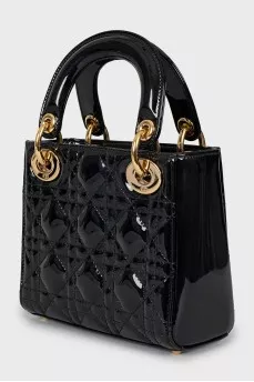 Сумка Lady Dior з лакованої шкіри