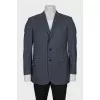 Men's Checkered Wool Blazer