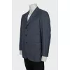 Men's Checkered Wool Blazer