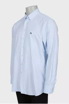 Men's blue printed shirt