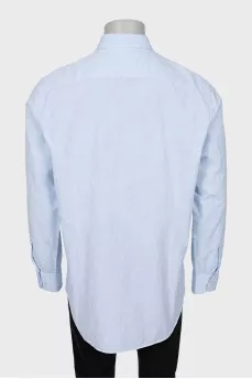 Men's blue printed shirt