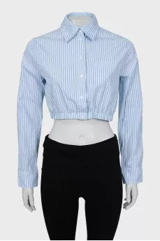 Cropped striped shirt