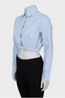 Cropped striped shirt