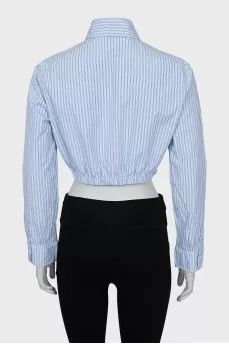 Cropped striped shirt
