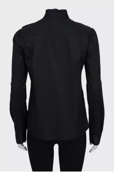 Black blouse with frills