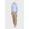 Overalls with trousers in a combined color