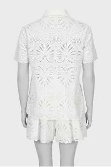 Blouse and shorts suit
