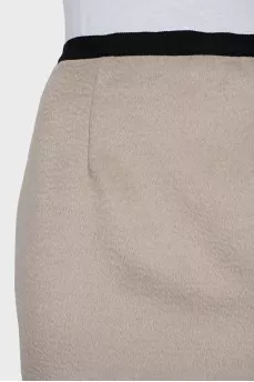 Beige wool skirt