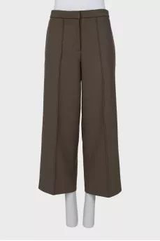 Wide trousers in green