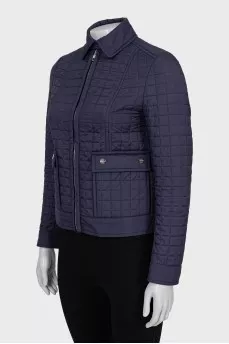 Quilted jacket with silver fittings