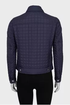 Quilted jacket with silver fittings