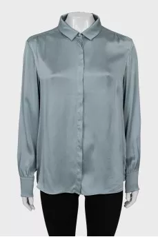 Gray silk blouse