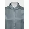 Gray silk blouse