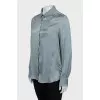 Gray silk blouse