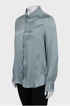 Gray silk blouse