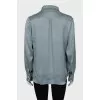 Gray silk blouse