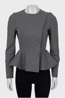 Fitted jacket with peplum