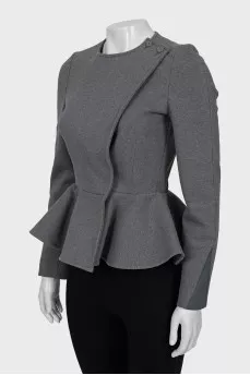 Fitted jacket with peplum