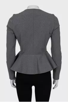 Fitted jacket with peplum
