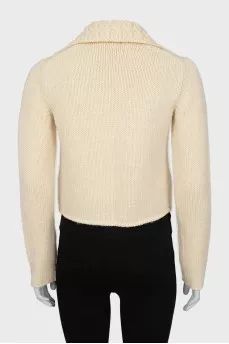 Knitted wool cardigan