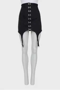 Skirt decorated with hooks