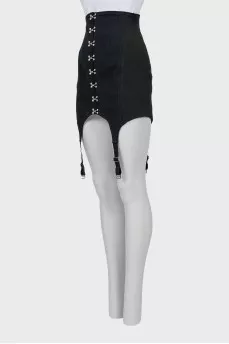 Skirt decorated with hooks