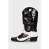 Two-tone leather cossacks