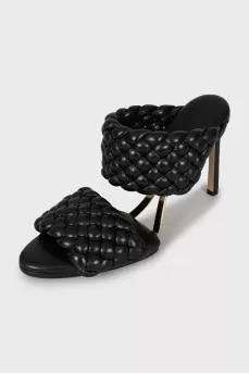 Black Lido leather sandals
